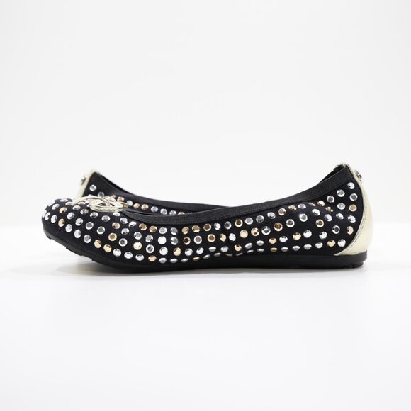 Stuart Weitzman Fannie Tara Black Silver & Gold Studded Ballet Flats - Girls' 1 - Picture 5 of 7